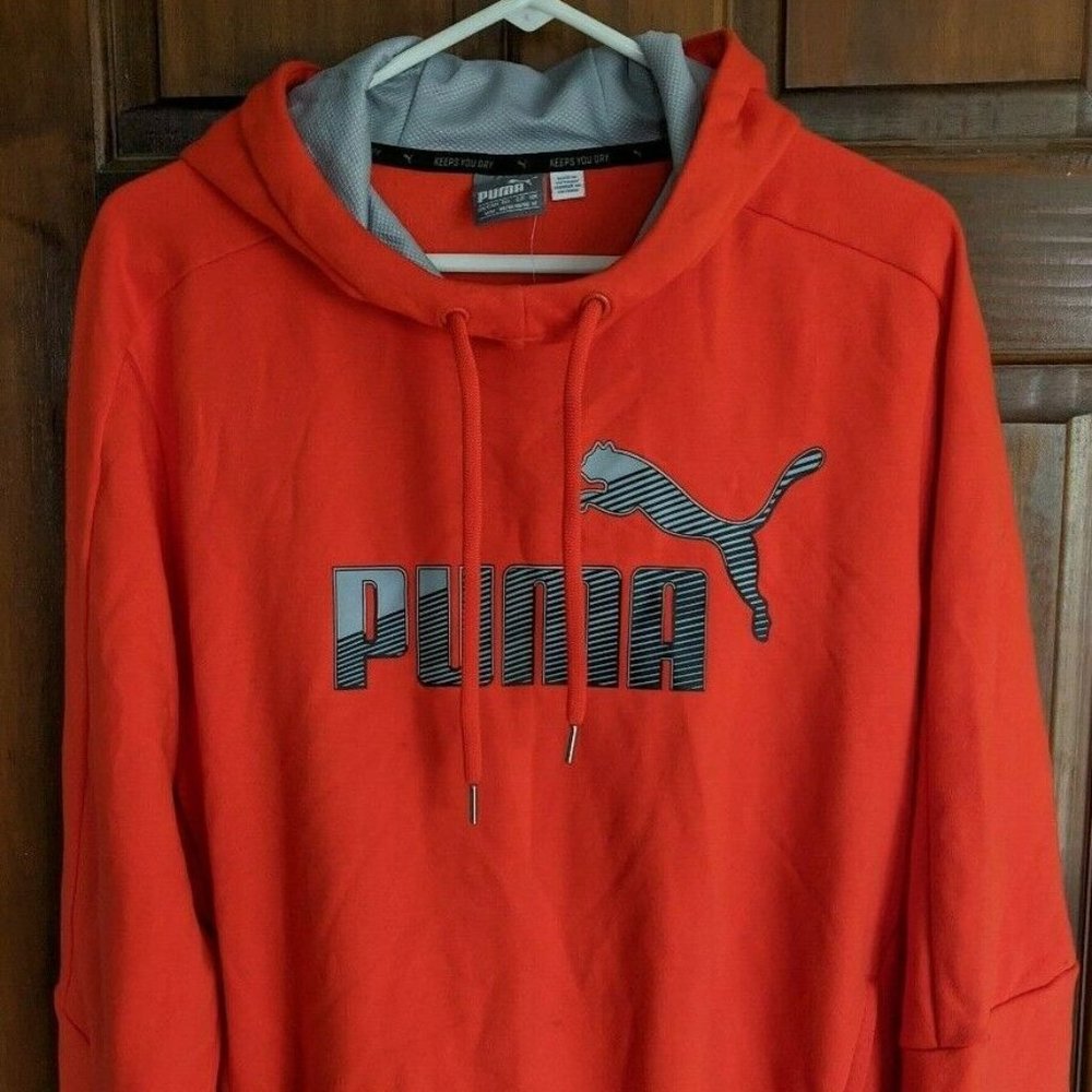 Men's Puma hero Orange Dry Cell Hoodie/Medium